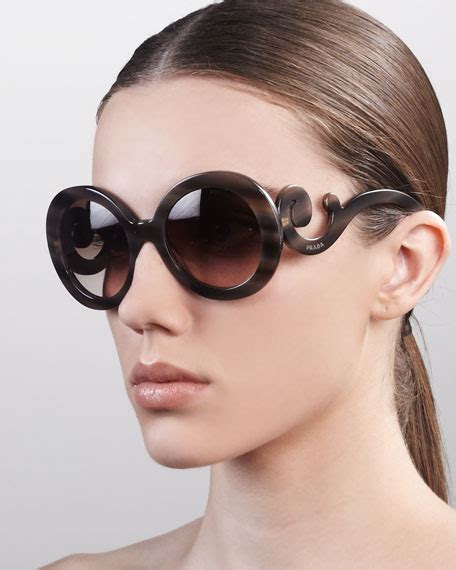 prada baroque round brow bar sunglasses|Prada Round Brow.